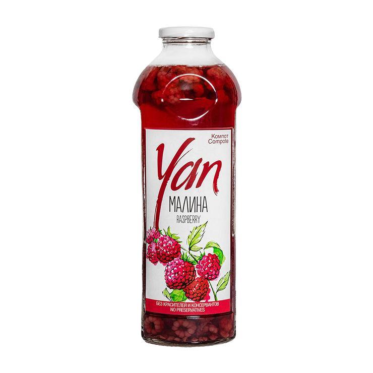 Компот Yan из малины 930 мл., стекло