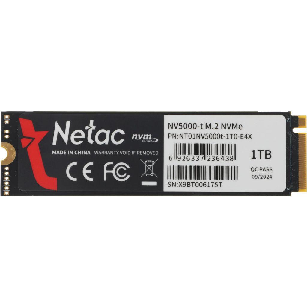 1ТБ SSD накопитель Netac NV5000t M.2 2280, PCIe 4.0 x4, NVMe, M.2 [nt01nv5000t-1t0-e4x]