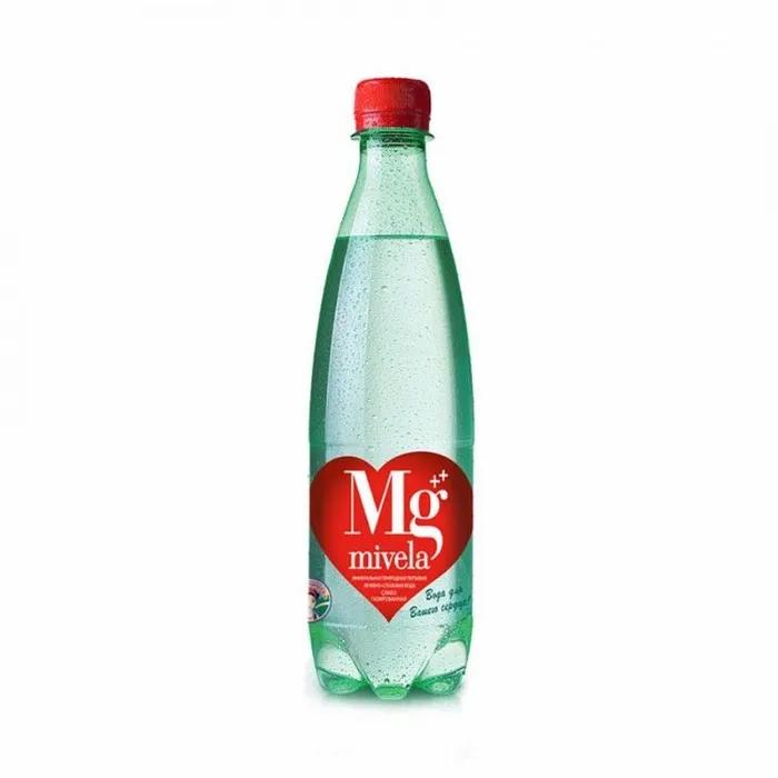 Вода слабогазированная Mivela Mg минеральная 500 мл., ПЭТ