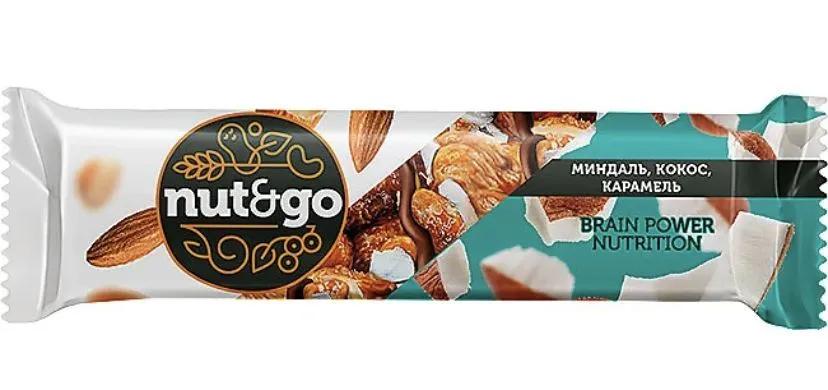 Батончик Nut&Go миндаль кокос карамель 36 гр., флоу-пак