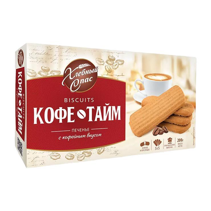 Печенье Хлебный спас Кофе тайм с кофейным вкусом 200 гр., картон