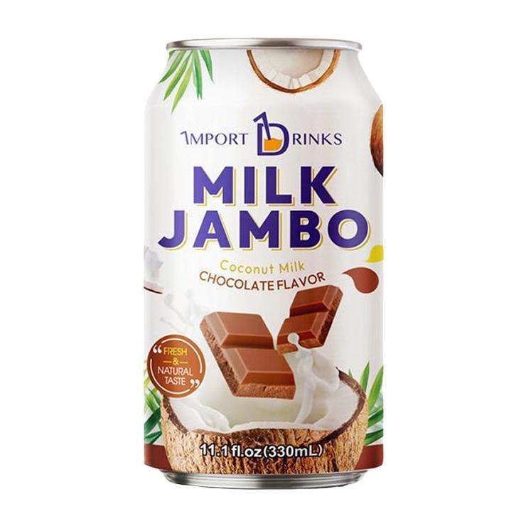 Напиток сокосодержащий MILK JAMBO кокосовое молоко шоколад Вьетнам 330 мл., ж/б