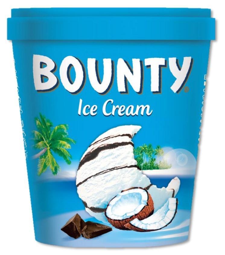 Мороженое пломбир Bounty 450 мл, ПЭТ