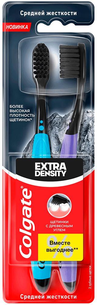 Зубная щетка Colgate Extra Density средняя 2 шт., блистер
