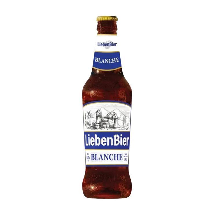 Пиво LiebenBier Бланш пшеничное светлое фильтрованное пастеризованное 4,4% 450 мл., стекло