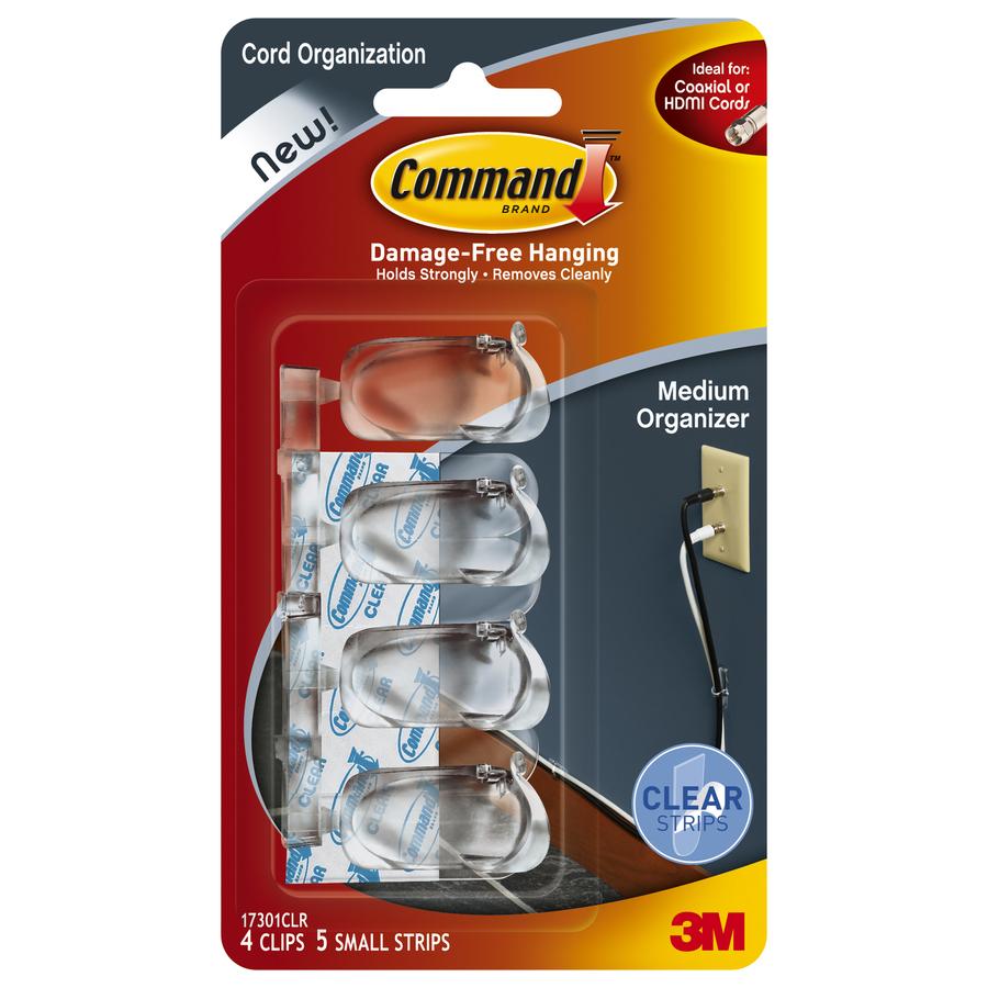 Держатель для проводов Command прозрачный