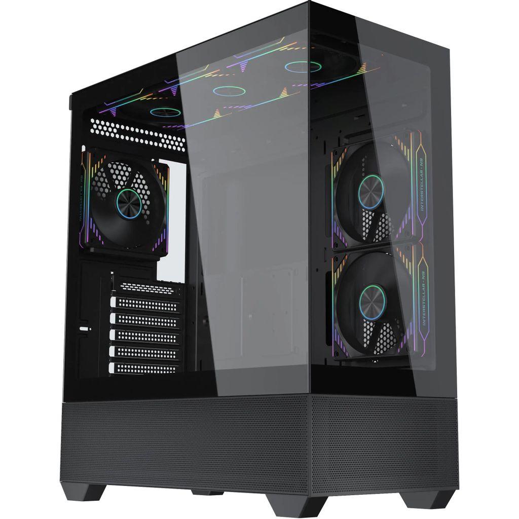 Корпус ATX Accord ACC-EL1B TG, Midi-Tower, без БП, черный