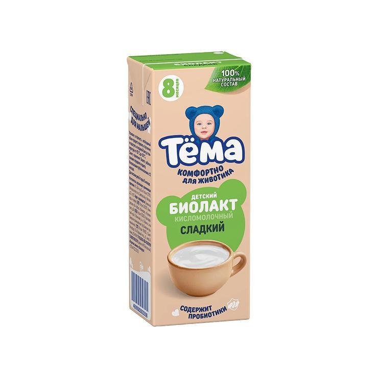 Биолакт Тёма продукт кисломолочный сладкий 3,2% 208 гр., тетра-пак