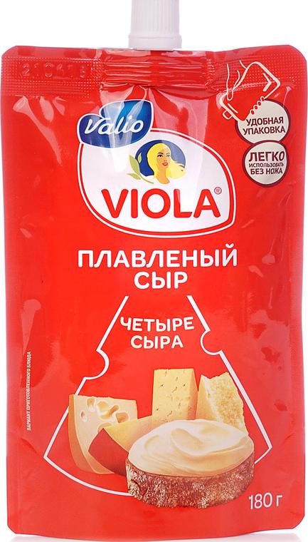 Сыр плавленый Viola Четыре сыра 45% 180 гр., дой-пак
