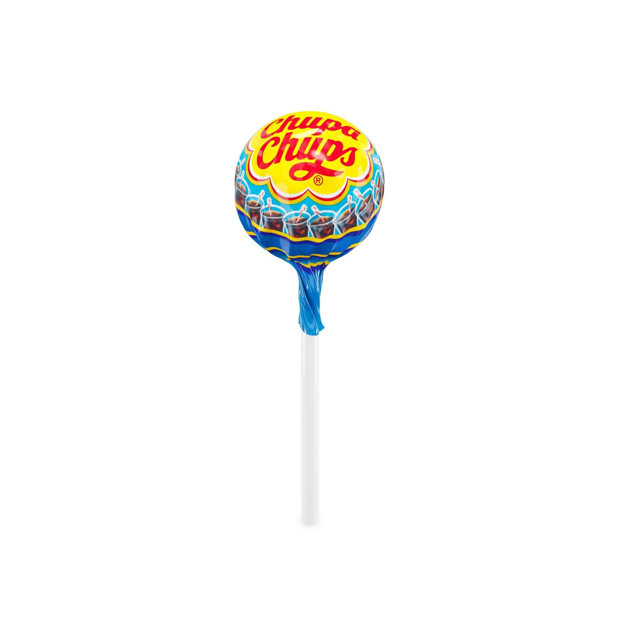Леденец Chupa Chups фруктовый с колой 12 гр., обертка