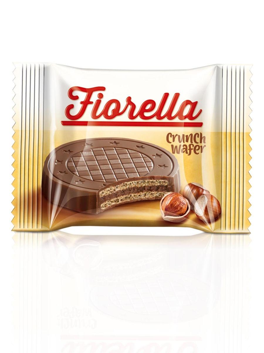 Вафли FIORELLA Wafer milk hazelnut молочный шоколад орех 20 гр., флоу-пак