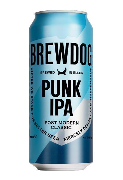 Пиво Brewdog Punk IPA светлое фильтрованное непастеризованное 5,4% 500 мл., ж/б