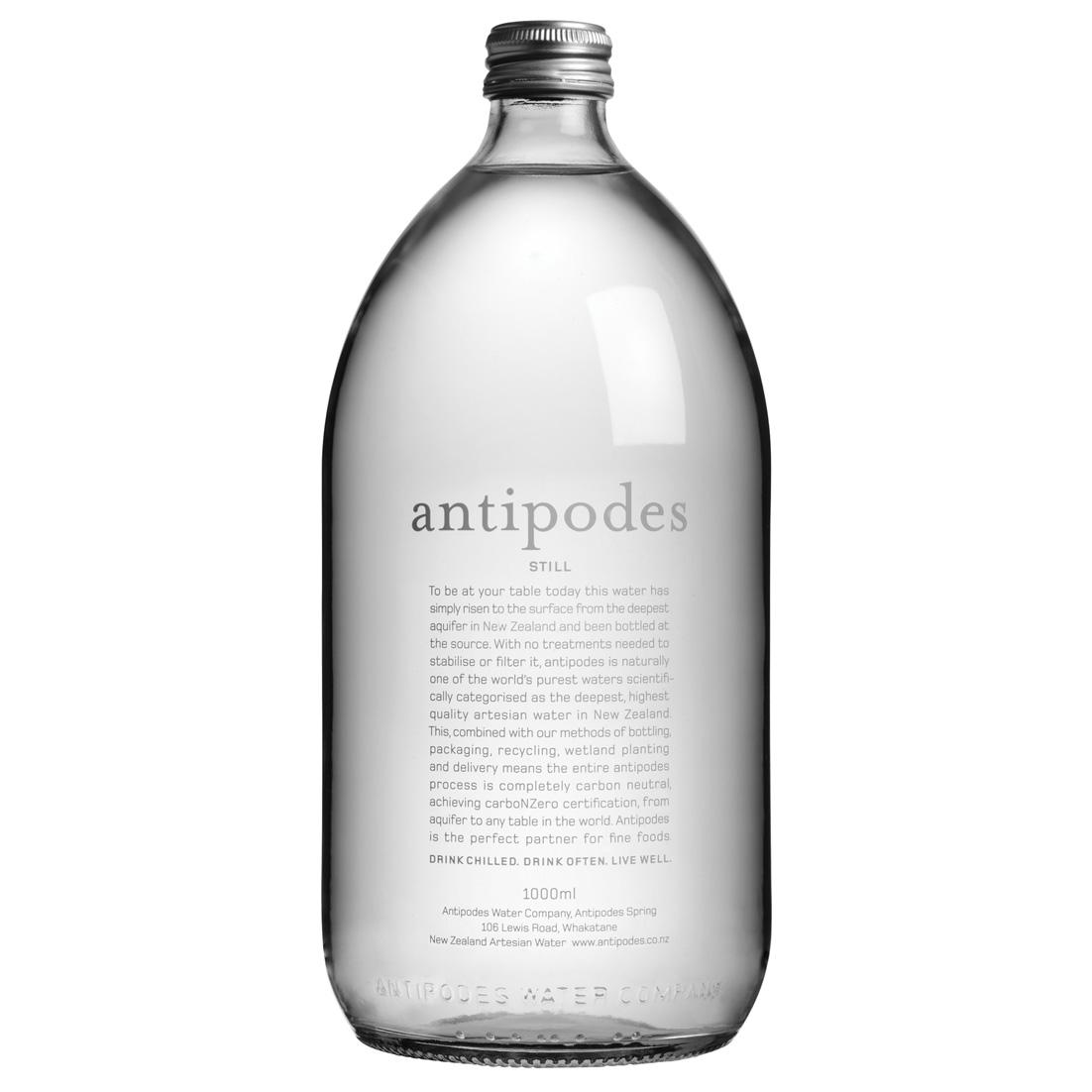 Вода негазированная Antipodes минеральная 1 л., стекло