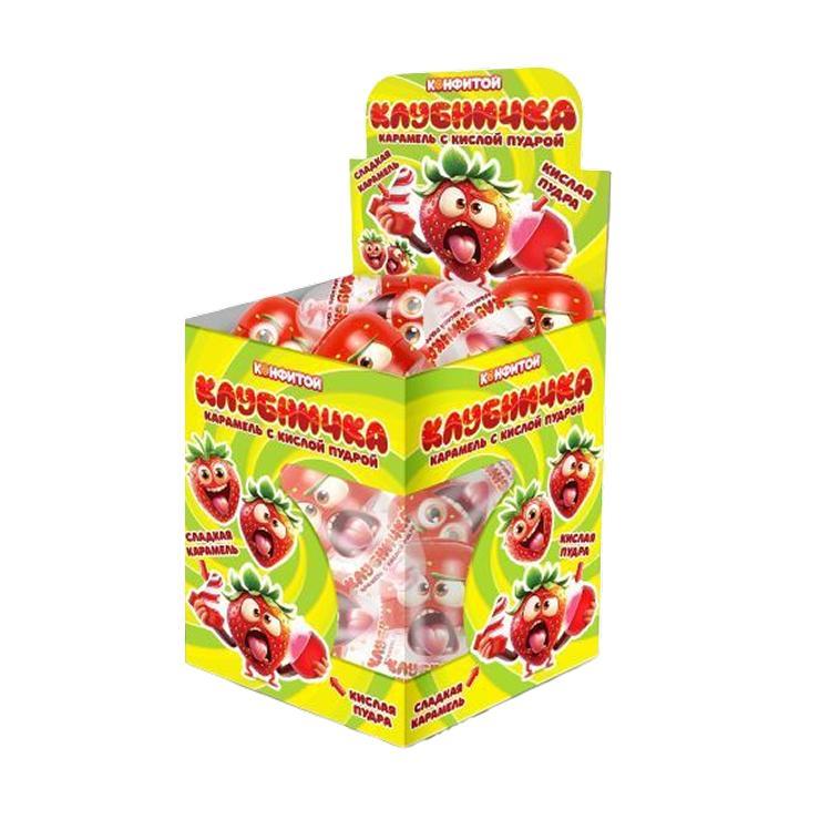 Карамель Конфитой клубничка с кислой пудрой 4,5 гр. х 30 шт., картон