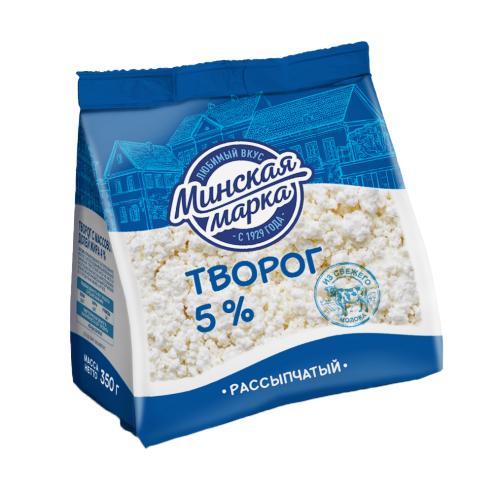 Творог Савушкин рассыпчатый 5% 350 гр., дой-пак
