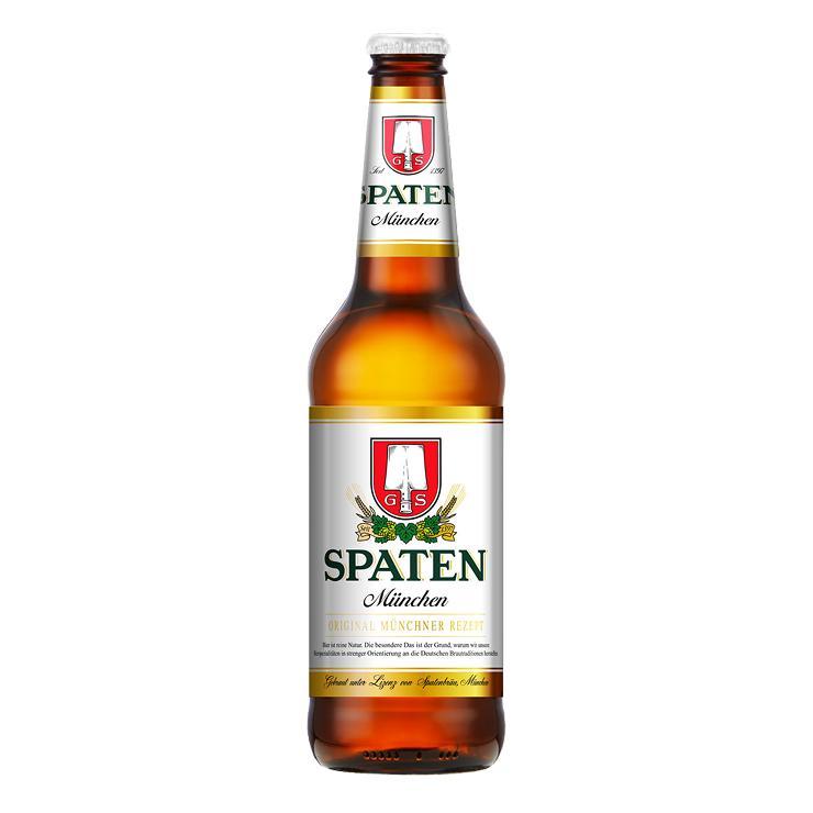 Пиво Spaten Munchen Helles светлое фильтрованное пастеризованное 4,9% Россия 450 мл., стекло