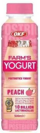 Йогурт Farms Yougurt Peach Корея 500 мл., ПЭТ