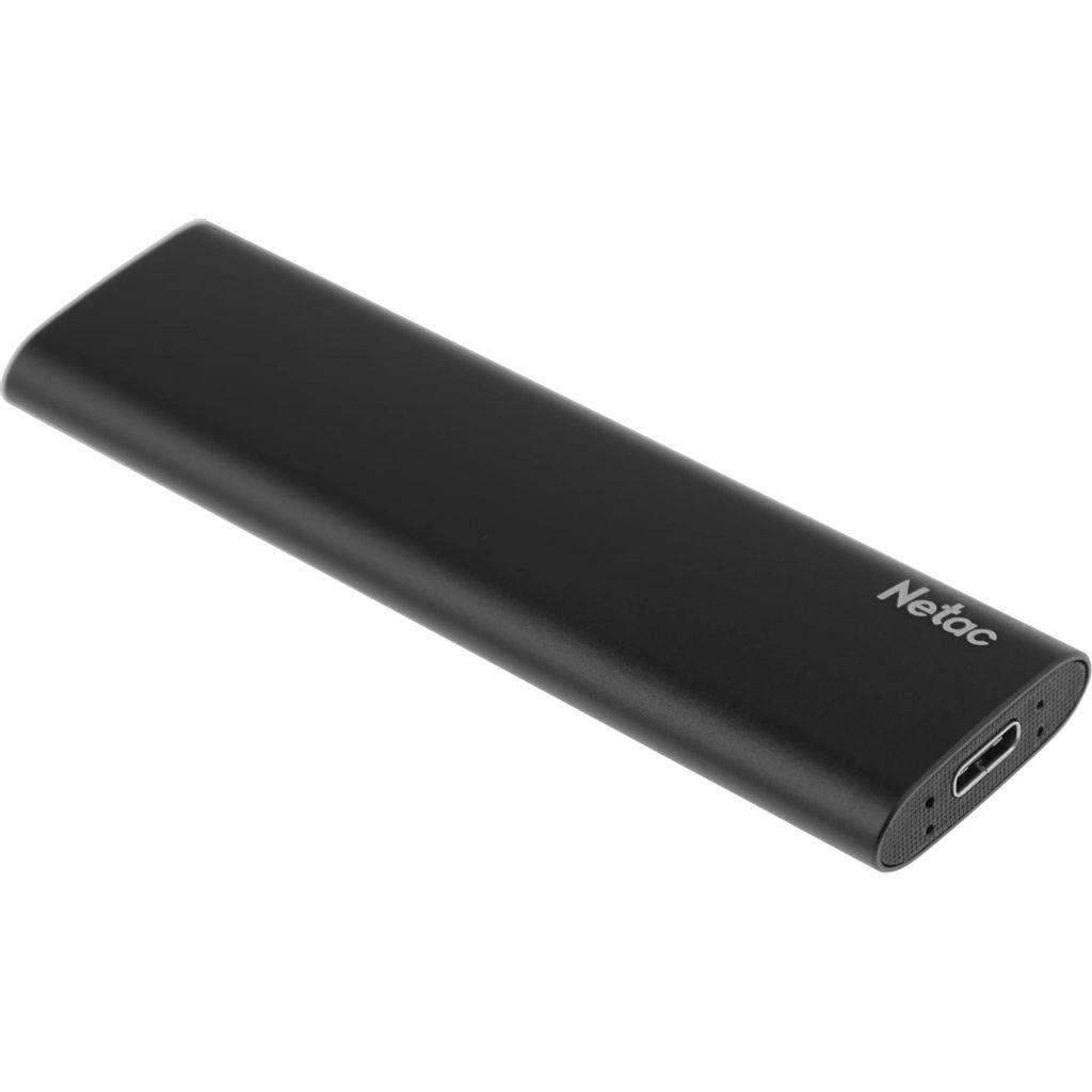 Внешний диск 2ТБ SSD NETAC Z Slim NT01ZSLIM-002T-32BK, USB-C, чтение - 550МБ/с, черный
