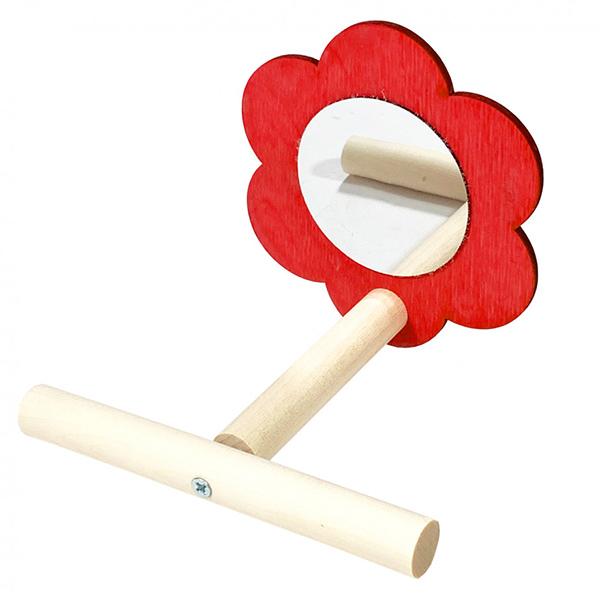 Жердочка PetStandArt Flower с зеркалом в ассортименте 14х15 см.