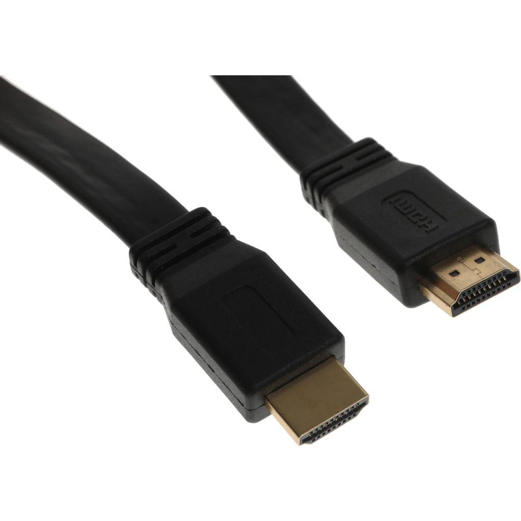 Кабель аудио-видео Buro BU-HDMI-FLAT-v1.4-1.5m, HDMI (m) - HDMI (m), ver 1.4, омедненный, 1.5м, FLAT, черный