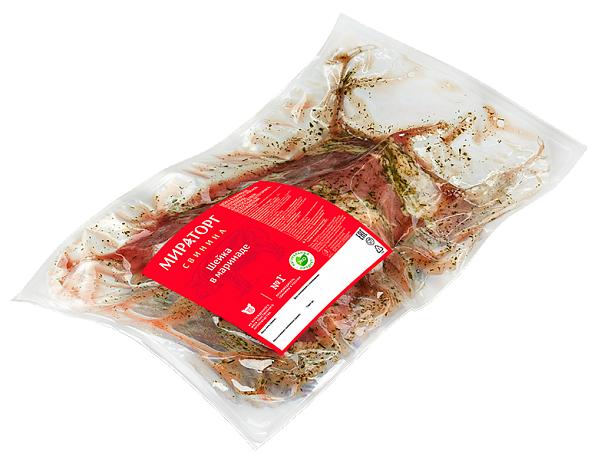 Шейка Мираторг свиная б/к в Маринаде с/м, 1,2 кг., в/у