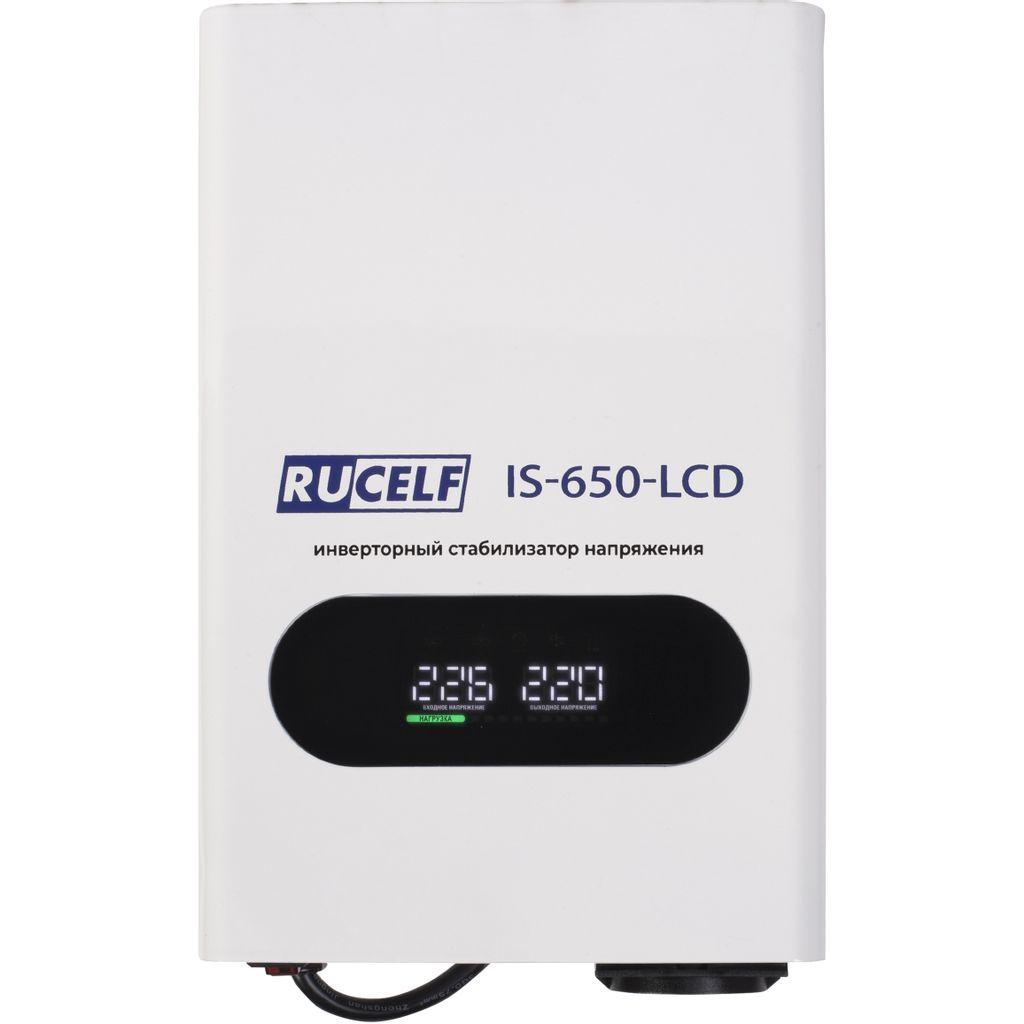 Стабилизатор напряжения RUCELF IS-650-LCD, 0.32кВт белый