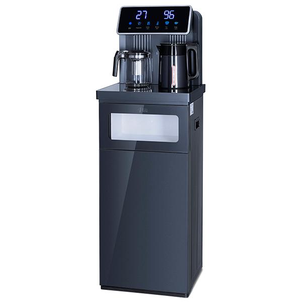 Кулер Ecotronic TB30-LNR UV dark grey с чайным столиком Тиабар, напольный, нагрев без охл, нижняя загрузка, шкафчик 7л, пульт ДУ, серый УКАЗАН ВЕС БР