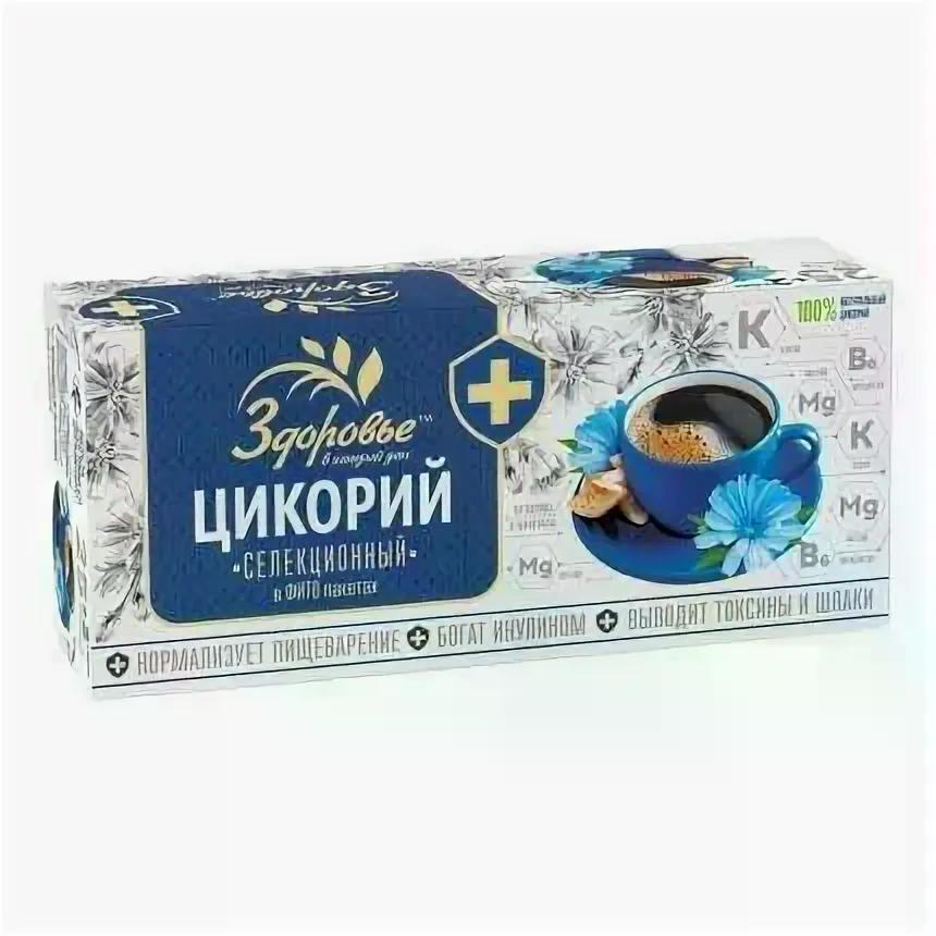 Цикорий Здоровье жареный молотый 27 пакетиков 2 гр., картон