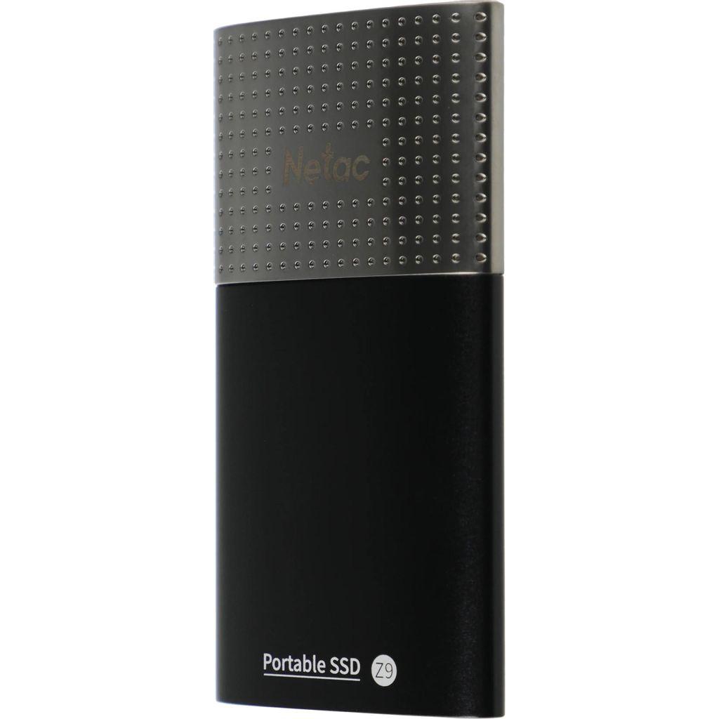 500ГБ Внешний диск SSD Netac Z9 NT01Z9-500G-32BK, USB-C, запись - 480МБ/с, чтение - 550МБ/с, черный