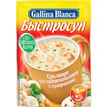 Быстросуп суп-пюре Gallina Blanca шампиньоны с сухариками, 17 гр., сашет