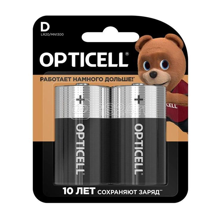 Батарейки Opticell Basic D 2 штуки, блистер