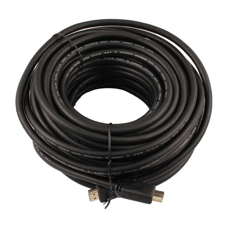 Кабель аудио-видео WH-111, HDMI - HDMI , ver 2.0, 20м, GOLD, черный [9786], картон