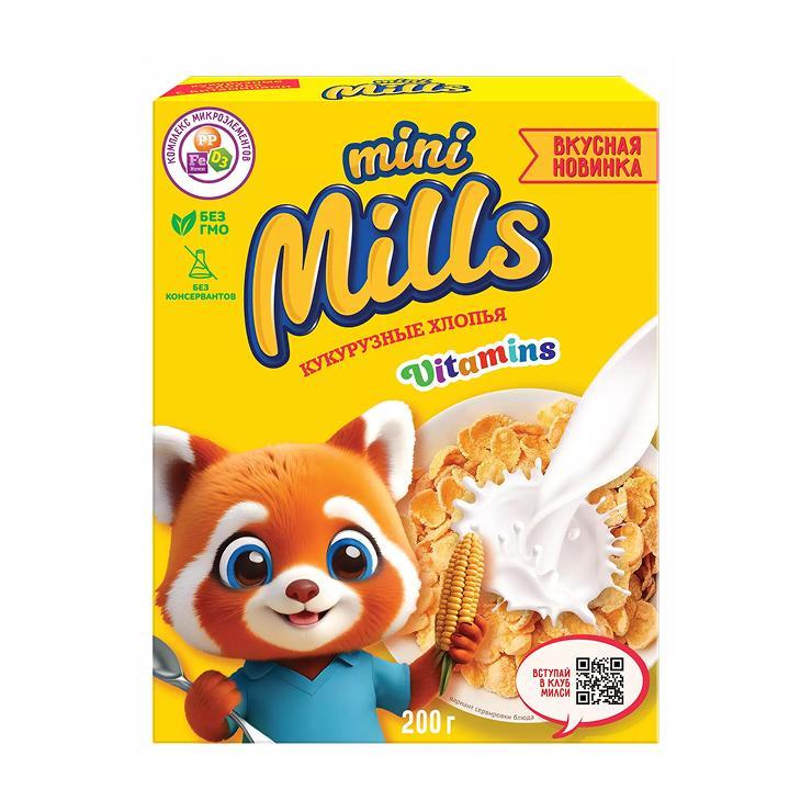 Шарики кукурузые Mini Mills от 3-х лет 200 гр., картон