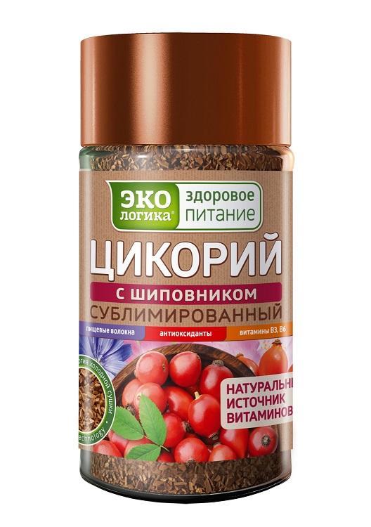 Цикорий растворимый, с шиповником, Экологика, 85 гр., стекло