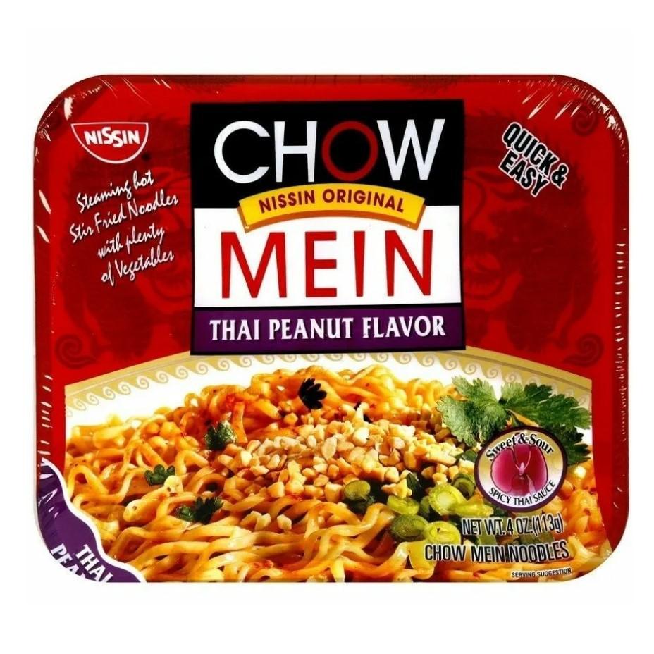 Лапша Nissin chow mein тайский арахис, 113 гр., лоток