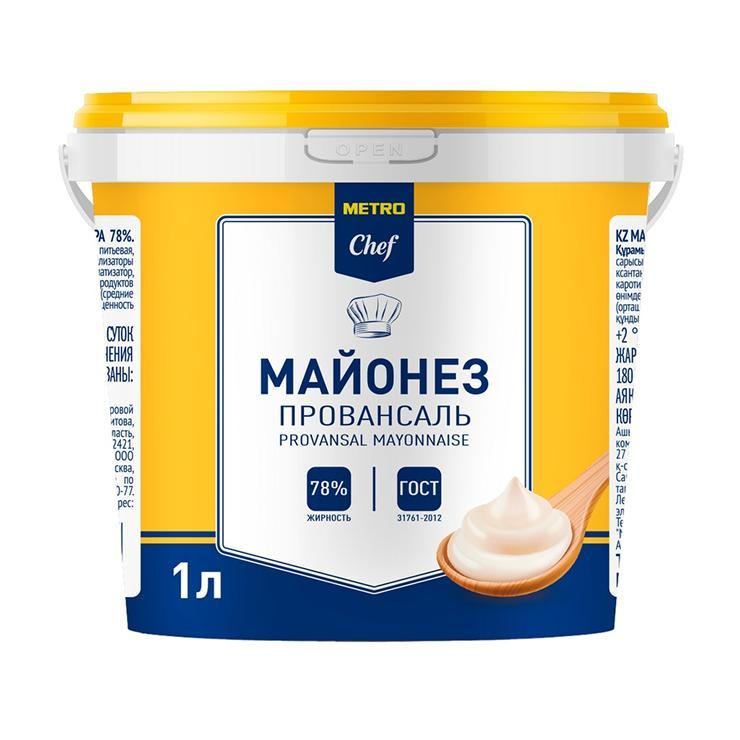 Майонез METRO Chef провансаль 78% 1 л., пластиковая упаковка