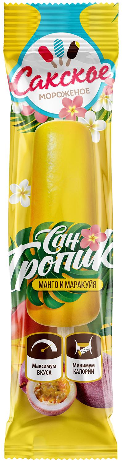 Мороженое лед Сакское мороженое манго-маракуйя 70 гр., флоу-пак