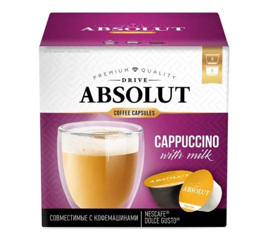 Кофе Absolut Капучино капсулы для кофемашин Dolce Gusto 16 шт., картон