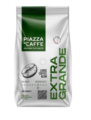 Кофе зерновой Piazza del Caffe Extra Grande жареный 800 гр., вакуум