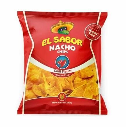 Чипсы El Sabor Начос чили кукурузные 100 гр., флоу-пак
