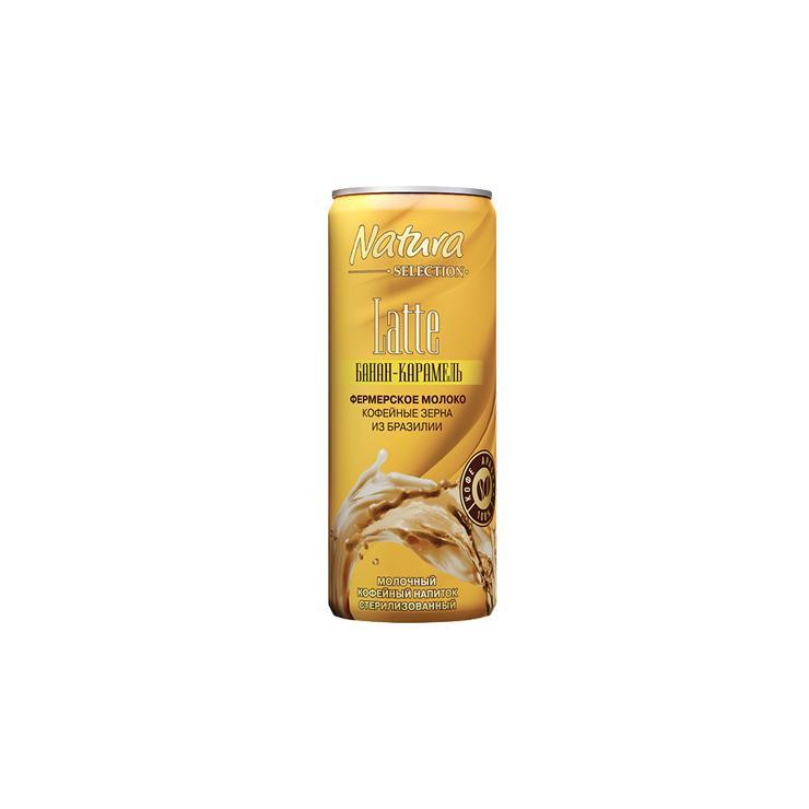 Напиток кофейный Natura Selection latte банан карамель 220 мл., ж/б