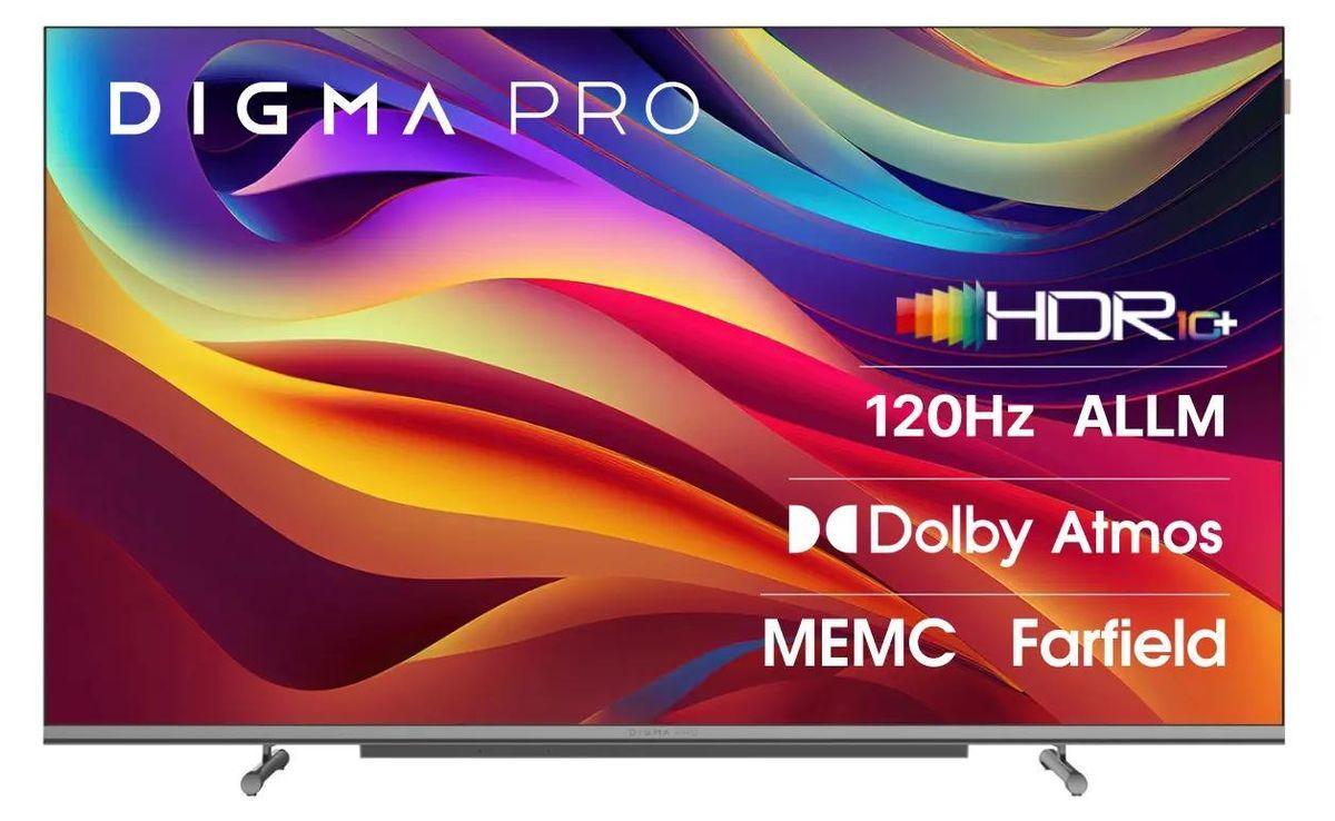 Телевизор DIGMA PRO OLED 55M OLED, 4K Ultra HD, СМАРТ ТВ, Google TV, 55" черный