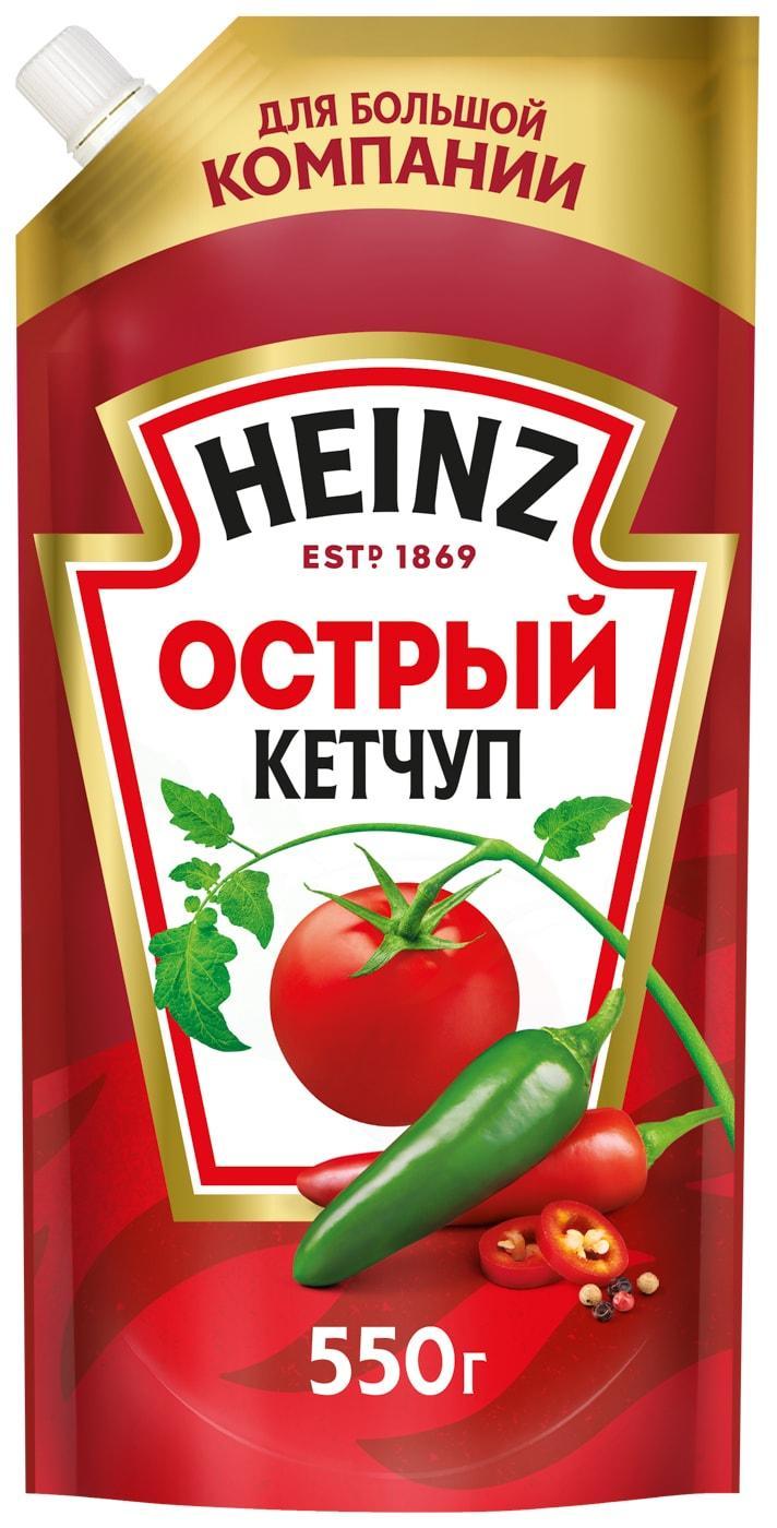 Кетчуп Heinz Острый, 550 гр., дой-пак