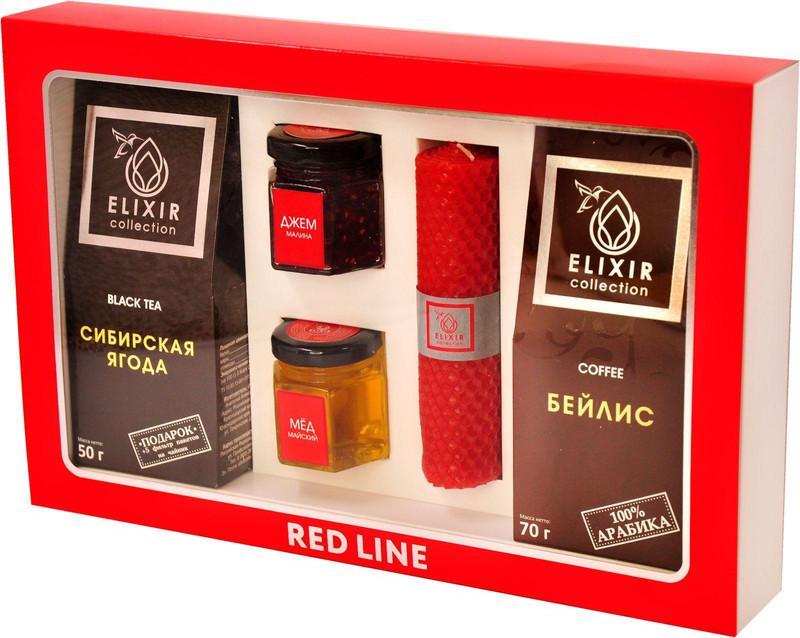 Набор подарочный Elixir Collection Red Line со свечой 600 гр., картон