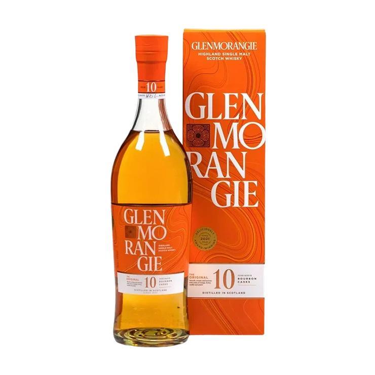 Крепкий спиртной напиток виски Glenmorangie Ориджинал 10 лет 43% подарочная упаковка Великобритания 750 мл., стекло