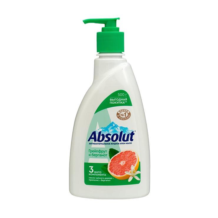 Мыло жидкое антибактериальное Absolut Грейпфрут и бергамот 500 мл., флакон с дозатором