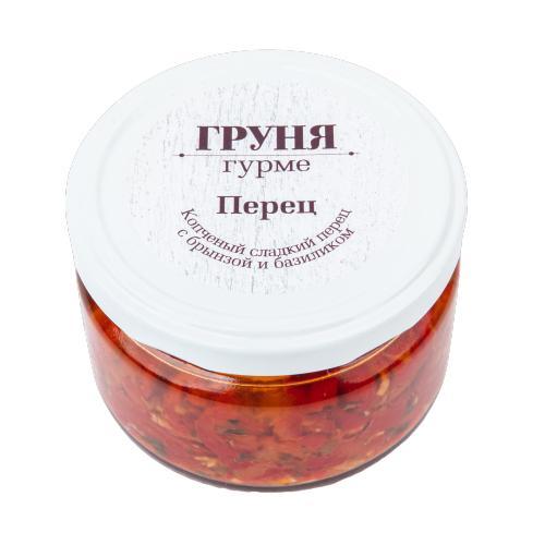 Перцы сладкие подкопченные Груня Гурме с брынзой и базиликом 200 гр., стекло