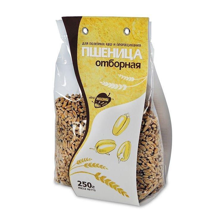 Пшеница для проращивания, Образ Жизни, 250 гр., картонная коробка, картонная коробка