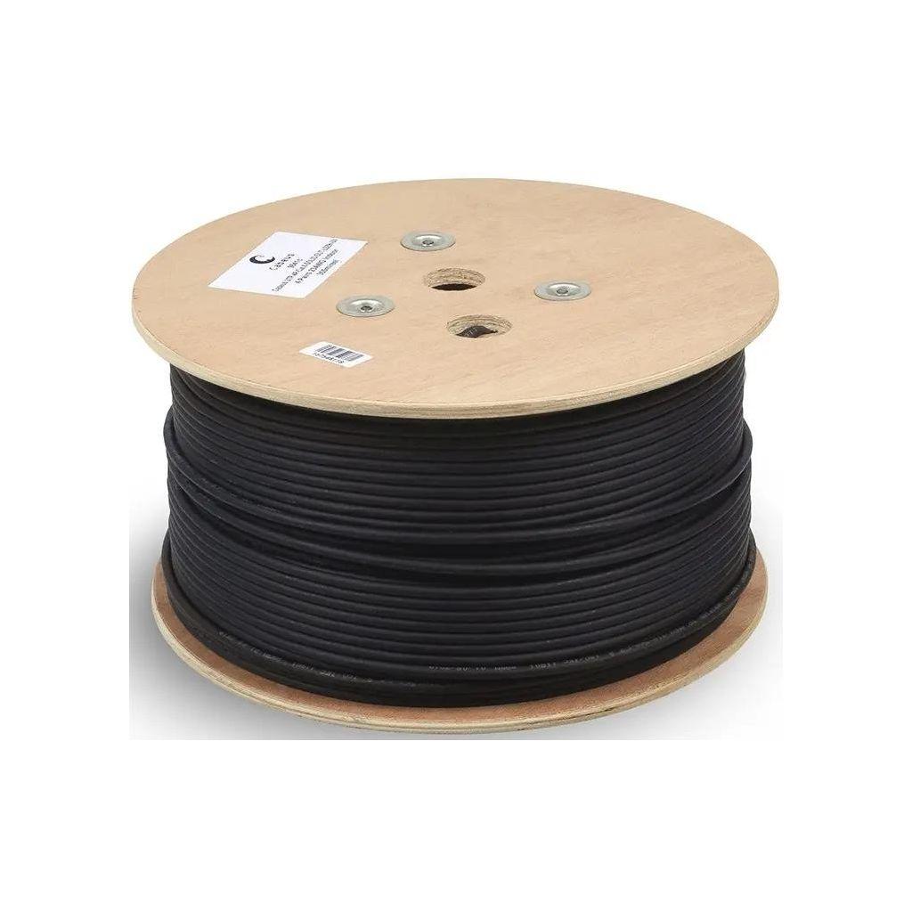 Кабель информационный CABEUS FTP-4P-Cat.5e-SOLID-OUT-LSZH-UV, кат.5E, 305м, черный