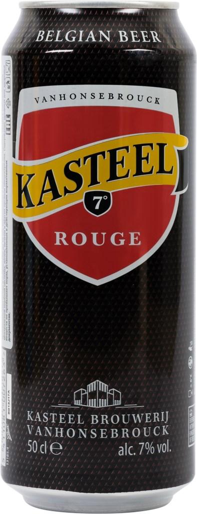 Пивной напиток Kasteel Rouge тёмное нефильтрованное пастеризованное вишневое 8% 250 мл., ж/б